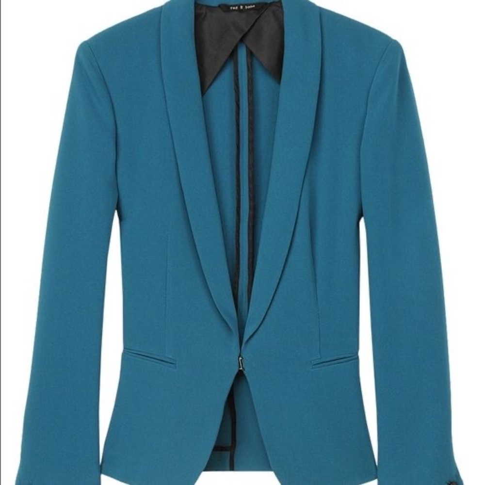 Rag and Bone Teal Tuxedo Blazer